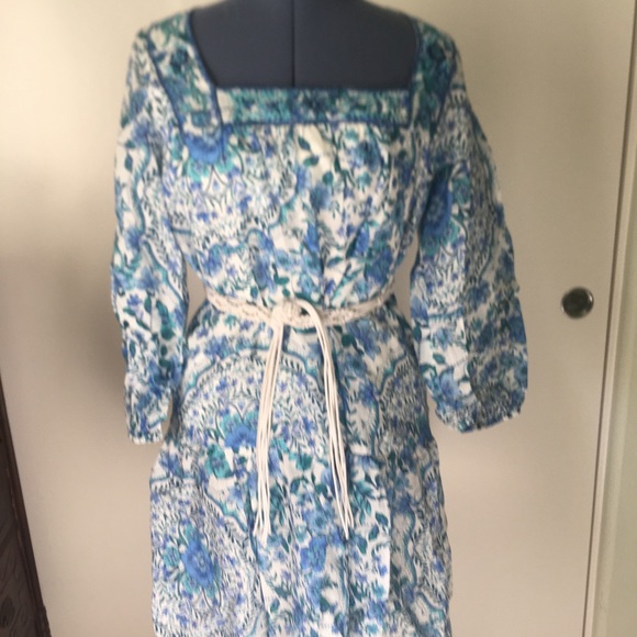 NWT JOHNNY WAS LEILANI FLORAL LINEN DRESS - Picture 1 of 13